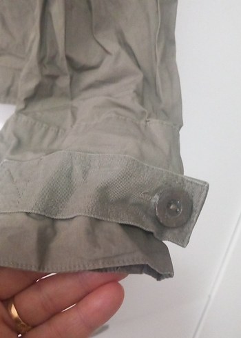 Düğmeli keten bayan ceket - Görsel 6