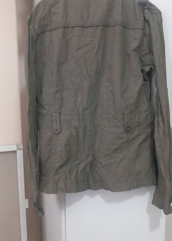 Düğmeli keten bayan ceket - Görsel 7