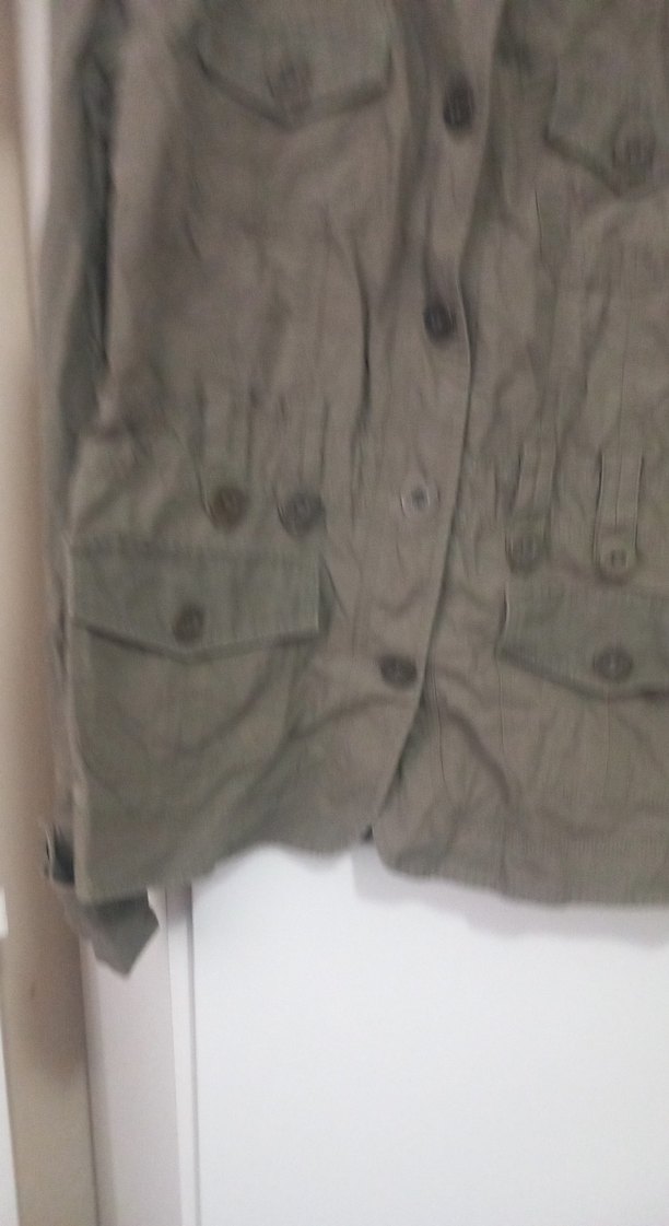 Düğmeli keten bayan ceket - Görsel 4