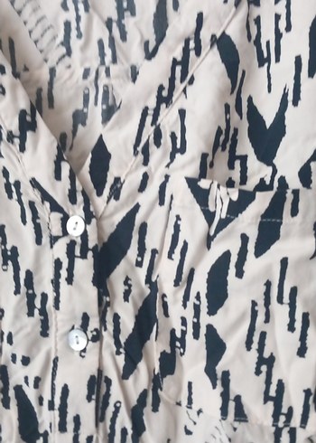 siyah gri desenli bayan gömlek - Görsel 2
