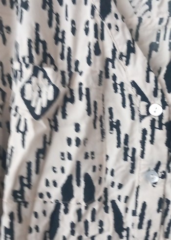 siyah gri desenli bayan gömlek - Görsel 3