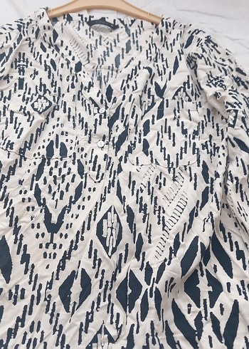 siyah gri desenli bayan gömlek - Görsel 9