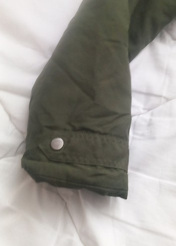 Düğmeli Yeşil çocuk mont - Görsel 5