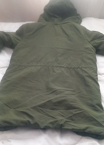 Düğmeli Yeşil çocuk mont - Görsel 6