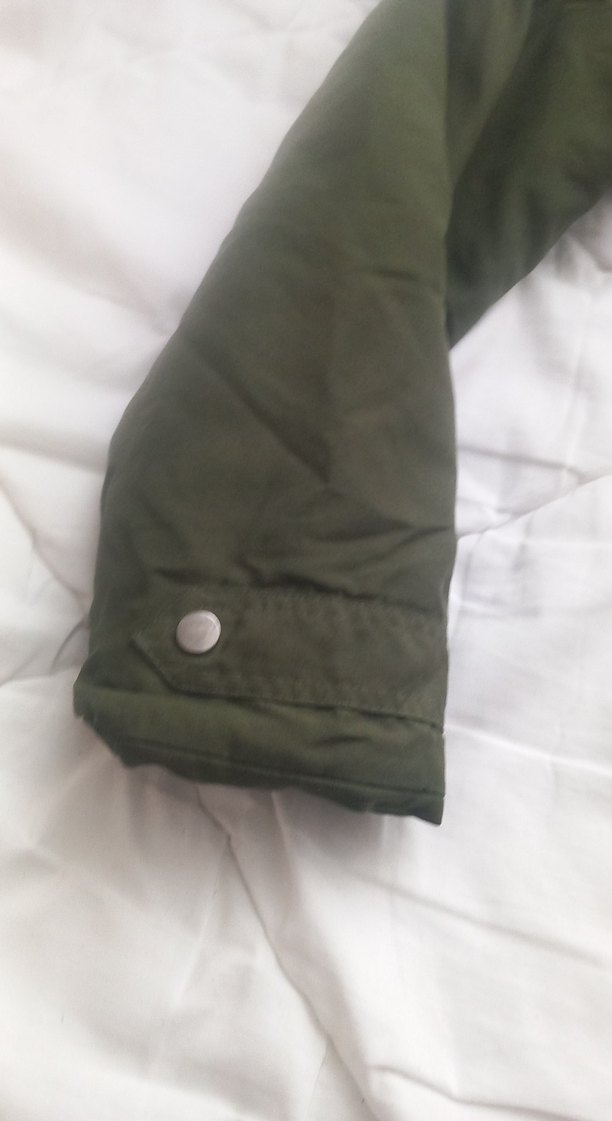 Düğmeli Yeşil çocuk mont - Görsel 5