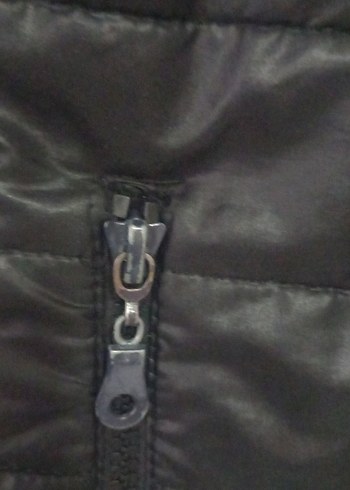 Kadın Siyah Fermuarlı İnce Mont - Görsel 5