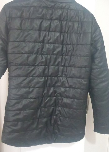 Kadın Siyah Fermuarlı İnce Mont - Görsel 6