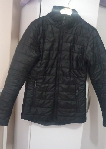 Kadın Siyah Fermuarlı İnce Mont - Görsel 2