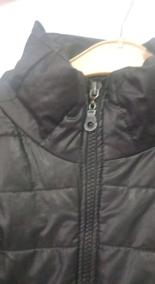 Kadın Siyah Fermuarlı İnce Mont - Görsel 3