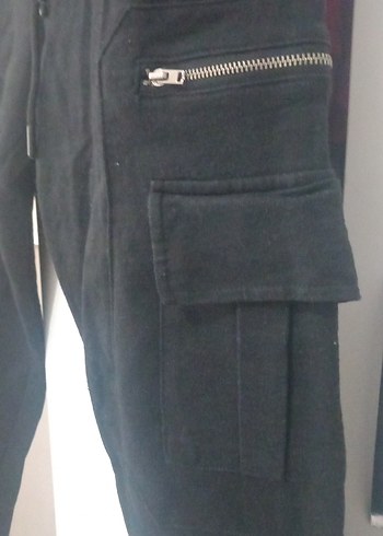 Siyah Fermuarlı eşofman - Görsel 3