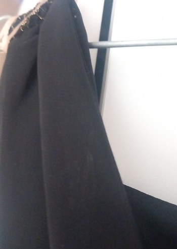 Dantel Detaylı Siyah Midi Elbise - Görsel 11