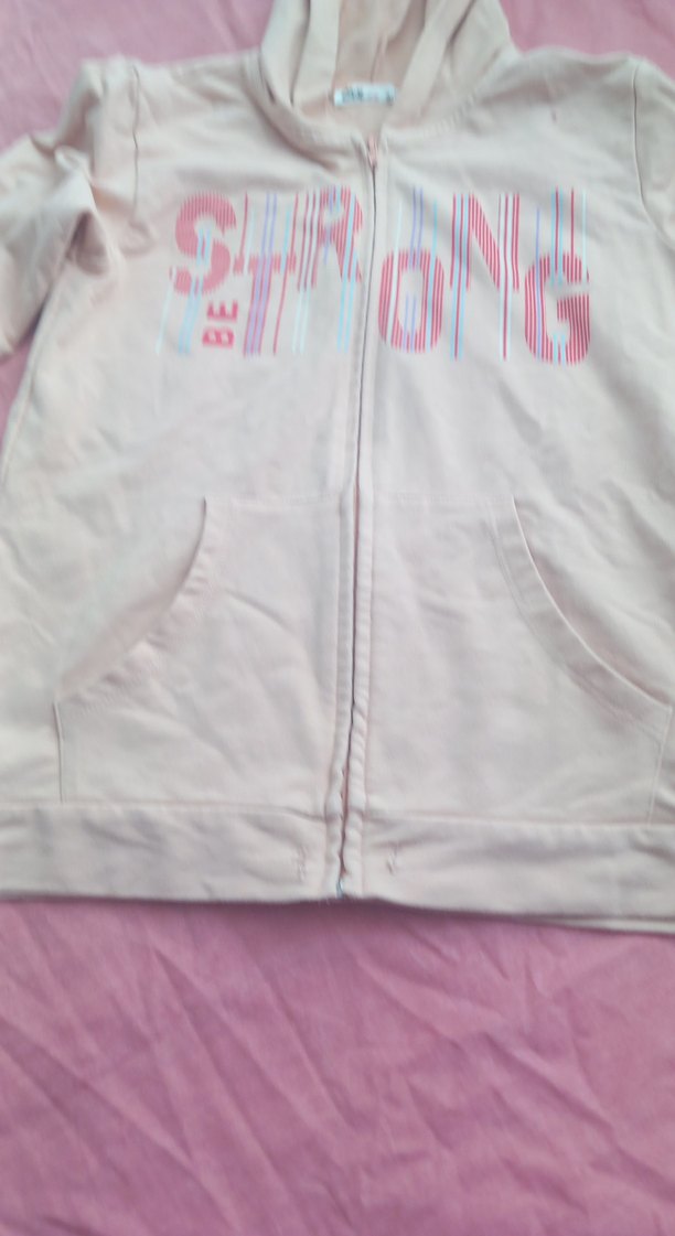 Kız Çocuk Kapüşonlu Fermuarlı Sweatshirt - Görsel 3