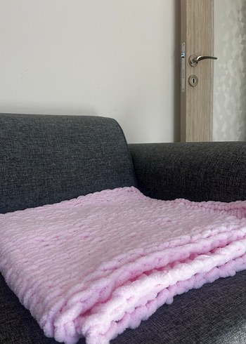 Pembe Örgü Çocuk Battaniyesi - Görsel 2