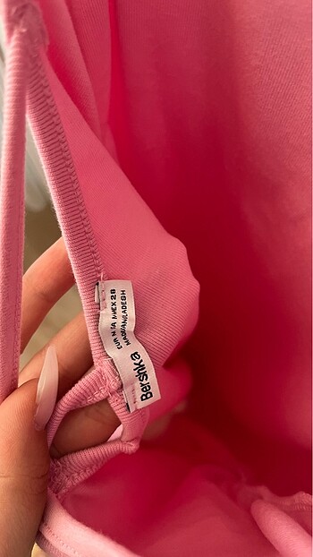 m Beden pembe Renk Pembe elbise