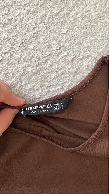 s Beden kahverengi Renk Stradivarius kahverengi uzun elbise