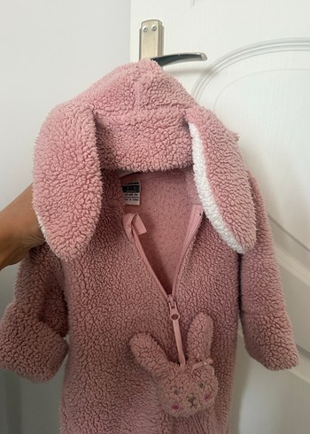 Caramell Tavşan Figürlü Bebek Tulumu