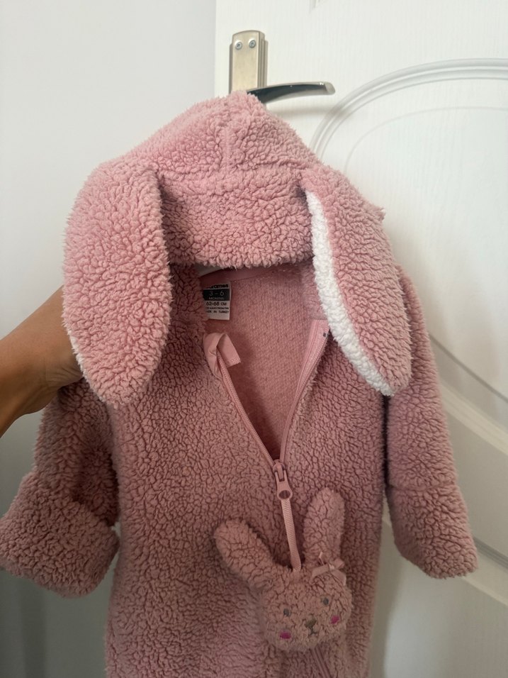 Caramell Tavşan Figürlü Bebek Tulumu - Görsel 3