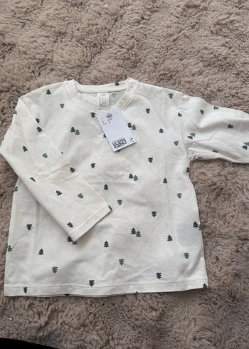 HM etiketli yılbaşı konseptli bebek Sweatshirt - Görsel 3