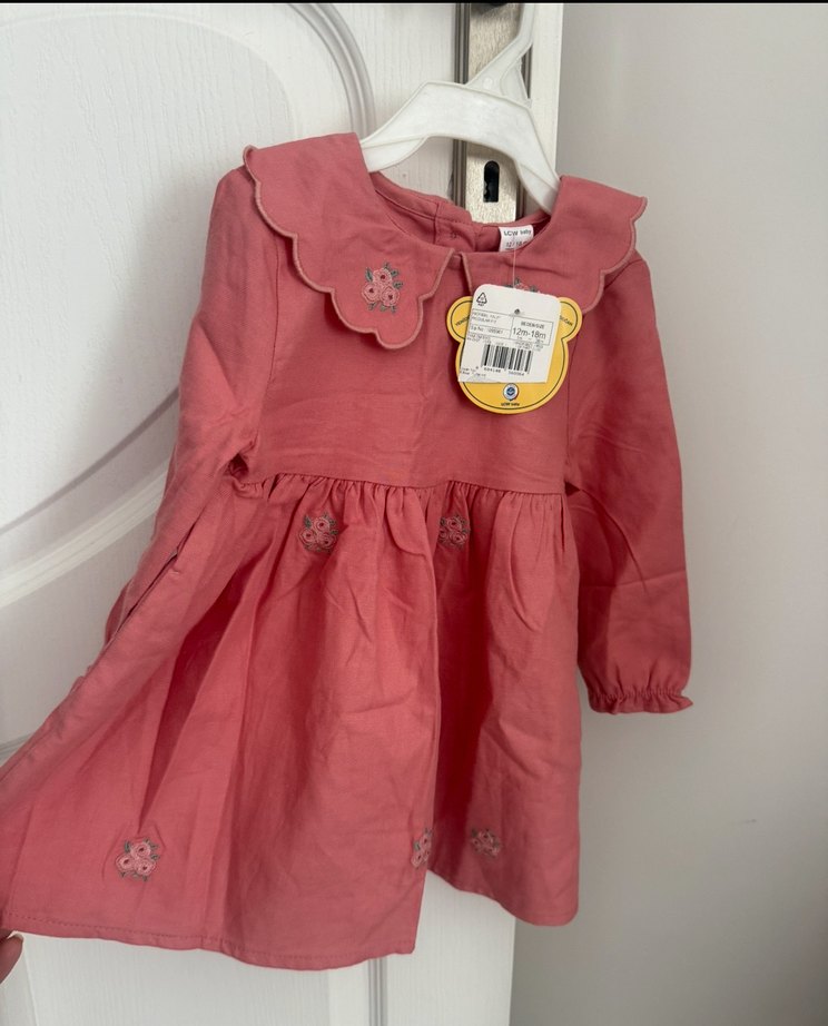 Etiketli Nakışlı Kız Elbisesi - Görsel 4