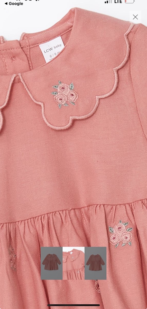 Etiketli Nakışlı Kız Elbisesi - Görsel 2