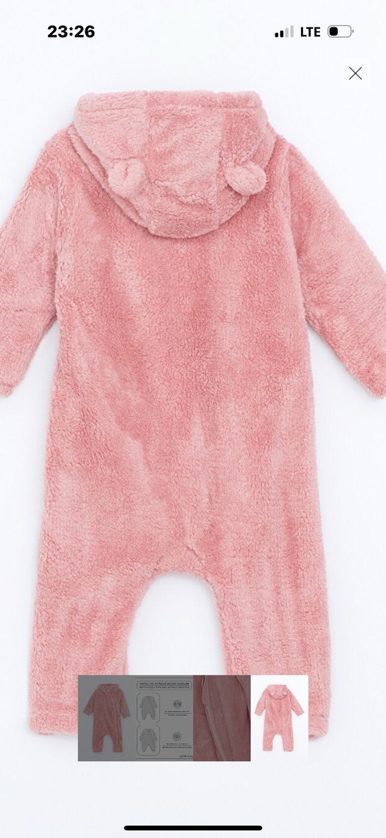 Peluş etiketli bebek tulum - Görsel 2