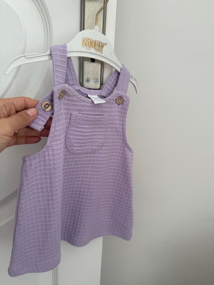 Düğmeli Askılı Salopet - Görsel 5