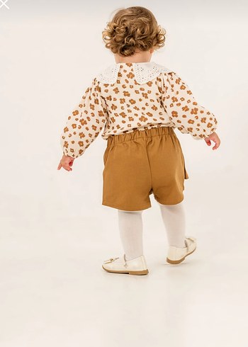 Kız bebek şort etek bluz 2 Li takım - Görsel 2
