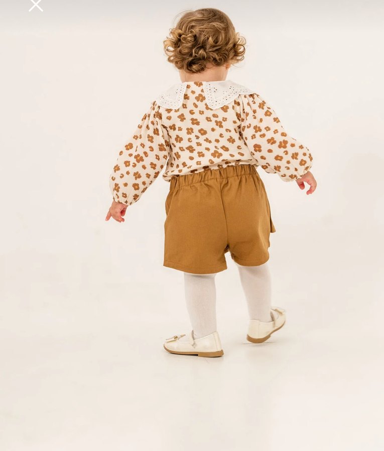 Kız bebek şort etek bluz 2 Li takım - Görsel 2