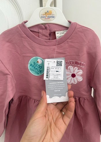 Uzun Kollu etiketli Kız Çocuk/Bebek Elbise - Görsel 4