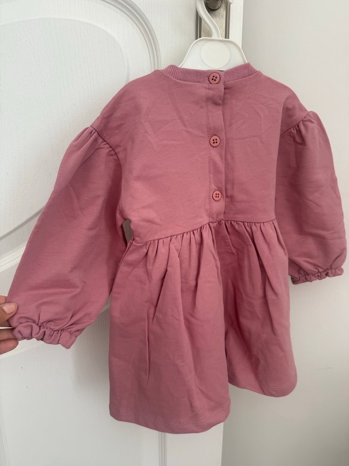 Uzun Kollu etiketli Kız Çocuk/Bebek Elbise - Görsel 5