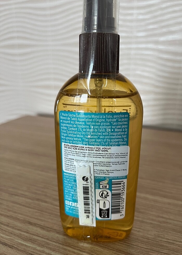 Evoluderm Monoili Bakım Yağı - Görsel 2