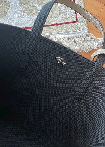 Siyah Bej Lacoste Anna Kadın Çantası - Görsel 6