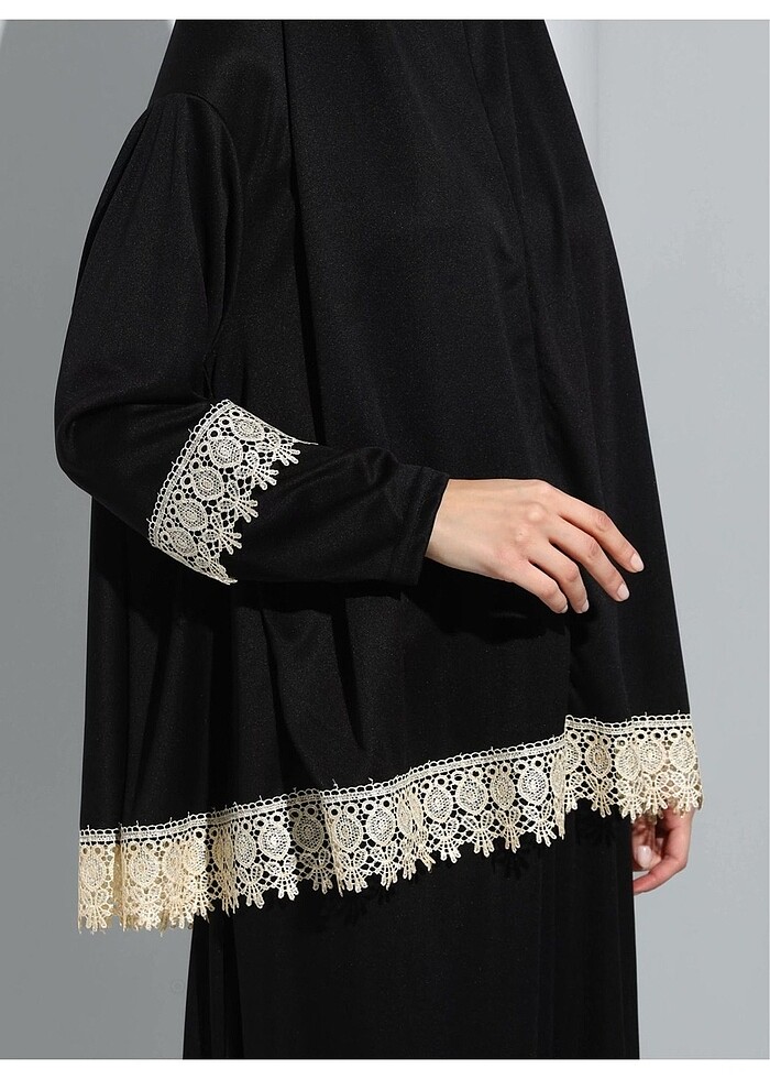 Lüks Dantel Güpür Namaz Elbisesi Hac Umre - Görsel 2