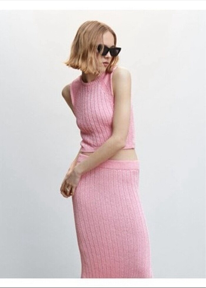 Mango büstiyer crop süveter etek - Görsel 2