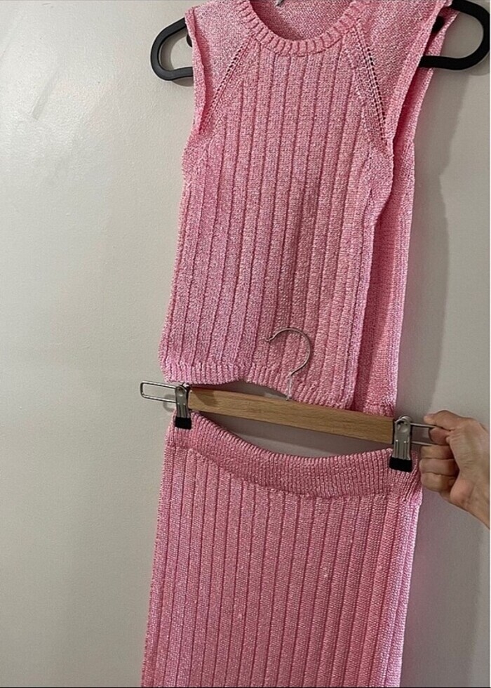 Mango büstiyer crop süveter etek - Görsel 3