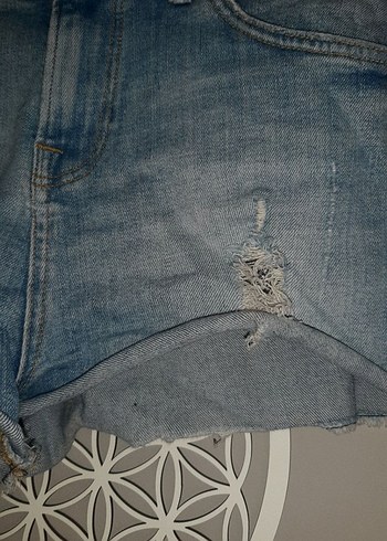 Düğmeli Loose Fit Mini Kadın Denim Şort - Görsel 3