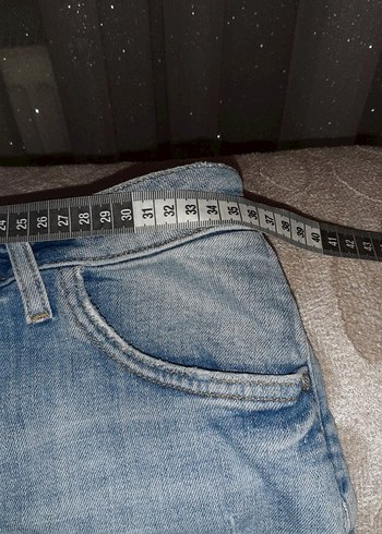 Düğmeli Loose Fit Mini Kadın Denim Şort - Görsel 7