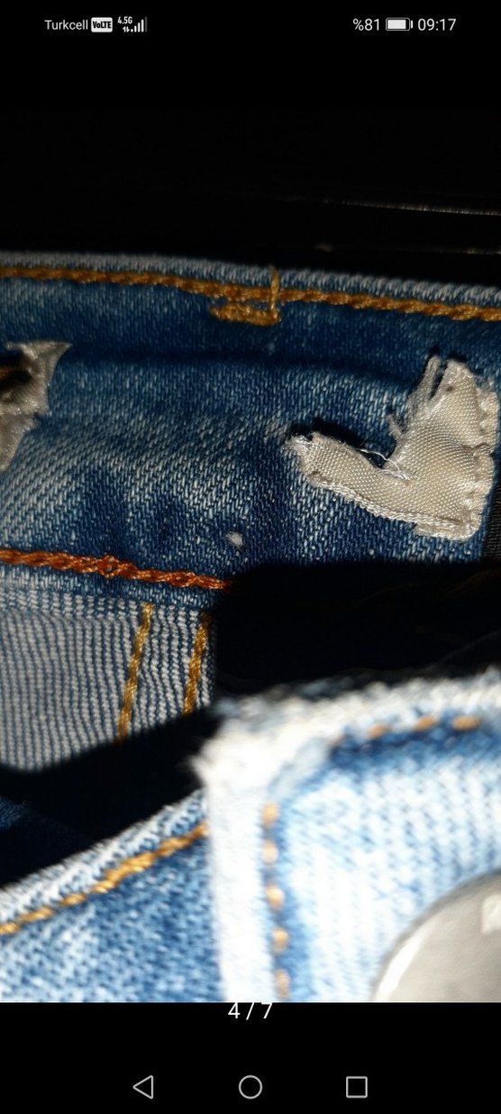 Düğmeli Loose Fit Mini Kadın Denim Şort - Görsel 4