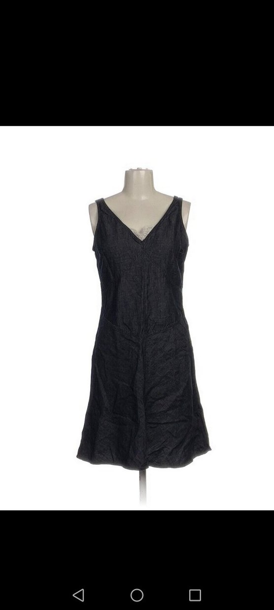 Siyah Piliseli V Yakalı Midi Elbise - Görsel 2