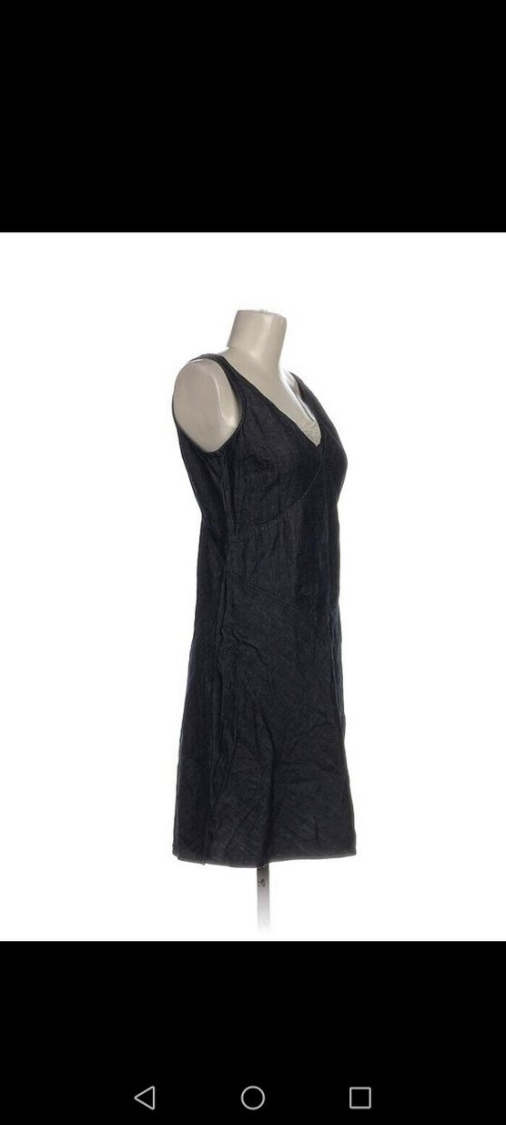 Siyah Piliseli V Yakalı Midi Elbise - Görsel 4