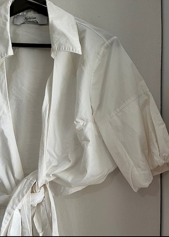 Düğmeli Bohem Keten Kadın Gömlek - Görsel 3