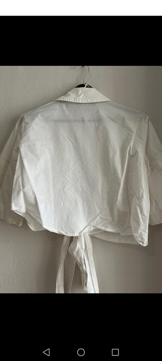 Düğmeli Bohem Keten Kadın Gömlek - Görsel 5