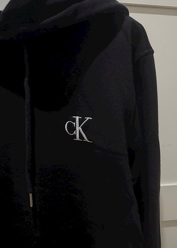 Calvin Klein Unisex Siyah Kapüşonlu Rahat Sweatshirt