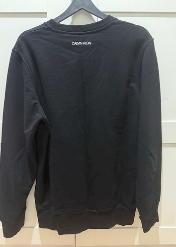 Calvin Klein Siyah Baskılı Pamuklu Sweatshirt