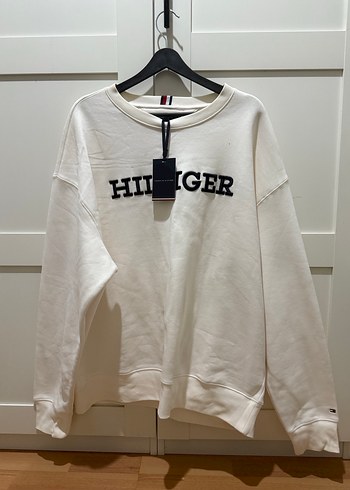Beyaz Oversize Erkek Sweatshirt