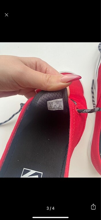 40 Beden Kırmızı Vans Spor Ayakkabı