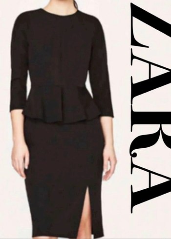 Zara Siyah Ofis Elbisesi