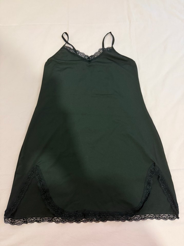 Dantel Detaylı Siyah Hamile Geceliği - Görsel 2