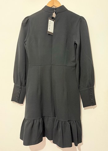 Uzun Kollu Siyah Midi Triko Elbise - Görsel 4