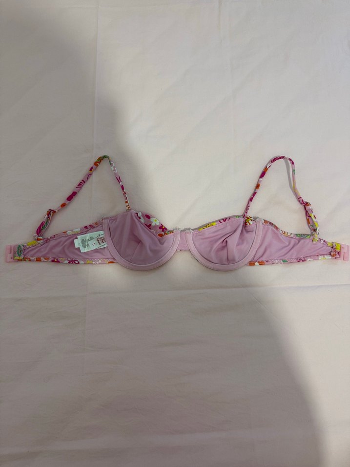 Renkli Bağlama Desenli Bohem Bikini Üstü - Görsel 3